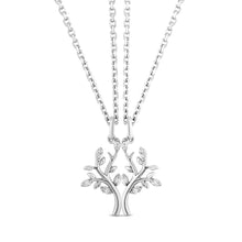 Load image into Gallery viewer, Hallmarkfinejewelry Sterling Silver Tree of Life Pendant Necklace with Diamonds
