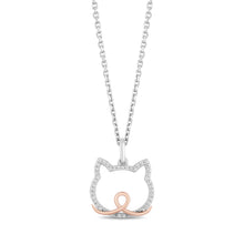 Load image into Gallery viewer, Hallmarkfinejewelry Sterling Silver and 10K Rose Gold Pendant Necklace with Diamonds
