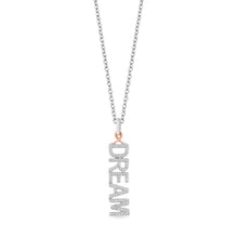 Load image into Gallery viewer, Hallmarkfinejewelry Sterling Silver and 10K Rose Gold Dream Editorial Pendant Necklace with Diamonds
