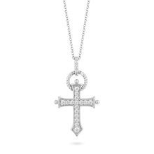 Load image into Gallery viewer, Hallmarkfinejewelry Cross Diamond Pendant in Sterling Silver With 1/3 CTTW View 1
