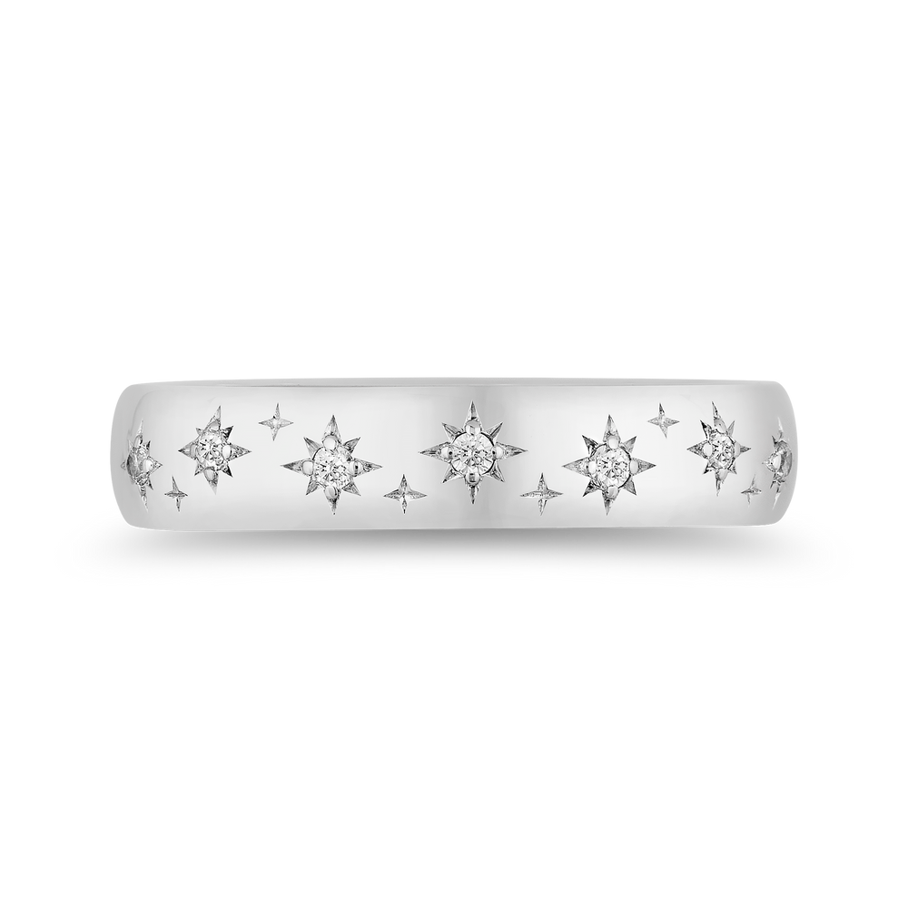 Hallmarkfinejewelry Eternity Band Diamond Ring in Sterling Silver View 1
