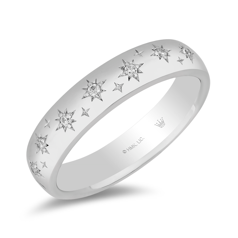 Hallmarkfinejewelry Eternity Band Diamond Ring in Sterling Silver View 1