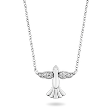 Load image into Gallery viewer, Hallmarkfinejewelry Dove in Flight Diamond Pendant in Sterling Silver View 1
