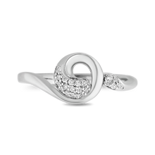Load image into Gallery viewer, Hallmarkfinejewelry Swirl Diamond Ring in Sterling Silver Diamonds View 1

