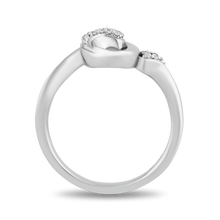 Load image into Gallery viewer, Hallmarkfinejewelry Swirl Diamond Ring in Sterling Silver Diamonds View 1
