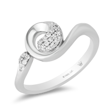 Load image into Gallery viewer, Hallmarkfinejewelry Swirl Diamond Ring in Sterling Silver Diamonds View 1
