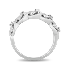 Load image into Gallery viewer, Hallmarkfinejewelry Filigree Fashion Wide Band Diamond Ring in Sterling Silver View 1
