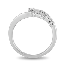 Load image into Gallery viewer, Hallmarkfinejewelry Filigree Swirl Tapered Fashion Diamond Ring in Sterling Silver View 1
