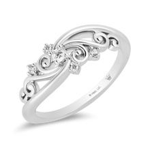 Load image into Gallery viewer, Hallmarkfinejewelry Filigree Swirl Tapered Fashion Diamond Ring in Sterling Silver View 1
