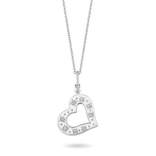Load image into Gallery viewer, Hallmarkfinejewelry Heart Diamond Pendant in Sterling Silver View 1
