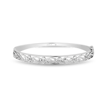 Load image into Gallery viewer, Hallmarkfinejewelry Teardrop Lace Bangle in Sterling Silver with Diamonds
