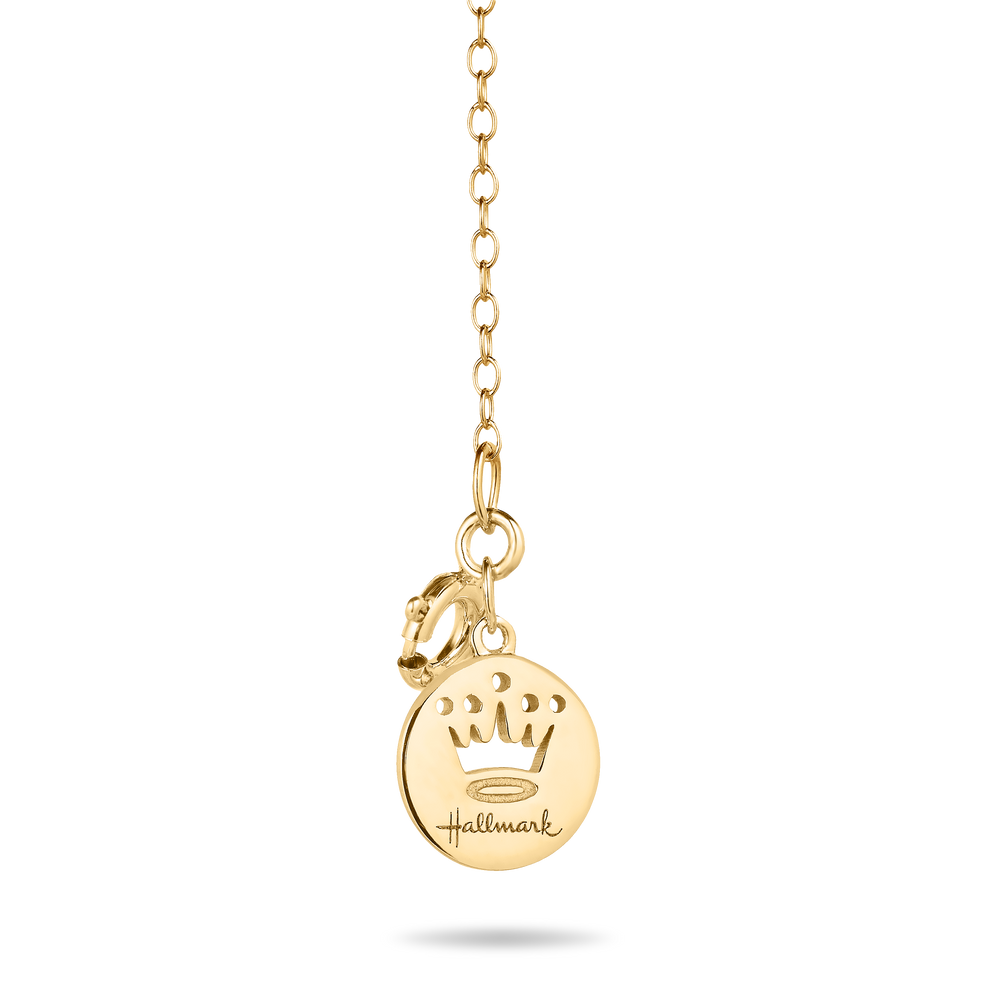 Hallmarkfinejewelry Minimalist Anchor Pendant in 14K Yellow Gold with Diamond