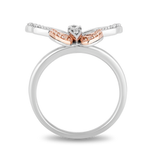 Load image into Gallery viewer, Hallmarkfinejewelry Flight of the Butterfly Ring in Sterling Silver &amp; 14K Rose Gold with Diamonds
