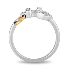 Load image into Gallery viewer, Hallmarkfinejewelry Anchor Ring in Sterling Silver and 14K Yellow Gold with Diamonds
