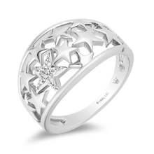 Load image into Gallery viewer, Hallmarkfinejewelry Star Struck Ring in Sterling Silver with Diamonds
