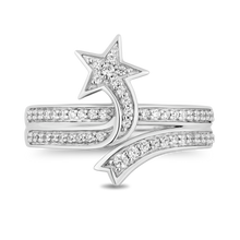 Load image into Gallery viewer, Hallmarkfinejewelry Shooting Star Ring in Sterling Silver with Diamonds
