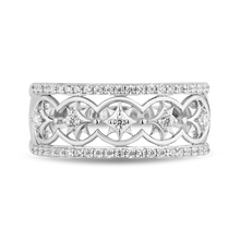 Load image into Gallery viewer, Hallmarkfinejewelry Star Studded Ring in Sterling Silver with Diamonds
