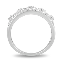 Load image into Gallery viewer, Hallmarkfinejewelry Star Studded Ring in Sterling Silver with Diamonds
