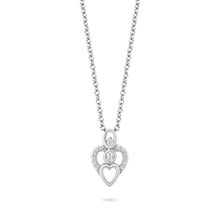 Load image into Gallery viewer, Hallmarkfinejewelry Mother and Child Pendant in Sterling Silver with 1/10 Cttw of Diamonds
