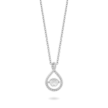 Load image into Gallery viewer, Hallmarkfinejewelry Baby's Foot Pendant in Sterling Silver with 1/5 Cttw of Diamonds
