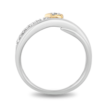 Load image into Gallery viewer, Hallmarkfinejewelry Wrap Star Ring in Sterling Silver &amp; 14K Yellow Gold with Diamonds
