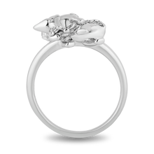 Load image into Gallery viewer, Hallmarkfinejewelry Elephant Mama &amp; Baby Ring in Sterling Silver with Diamonds
