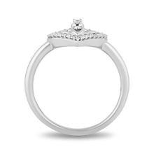 Load image into Gallery viewer, Hallmarkfinejewelry Mother and Child Ring in Sterling Silver with 1/6 Cttw of Diamonds
