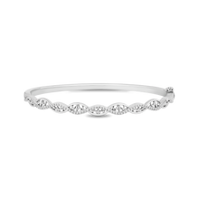 Load image into Gallery viewer, Hallmarkfinejewelry Lace Twist Bangle in Sterling Silver with Diamonds
