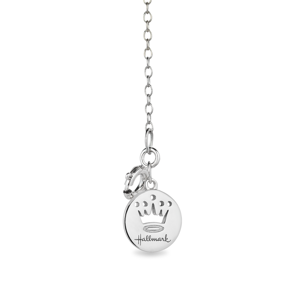 Hallmarkfinejewelry Two-of-a-Kind Butterfly Wing Pendants in Sterling Silver with Diamonds