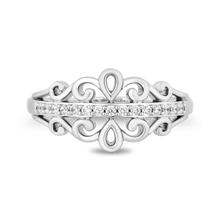 Load image into Gallery viewer, Hallmarkfinejewelry Touch of Lace Ring in Sterling Silver with Diamonds

