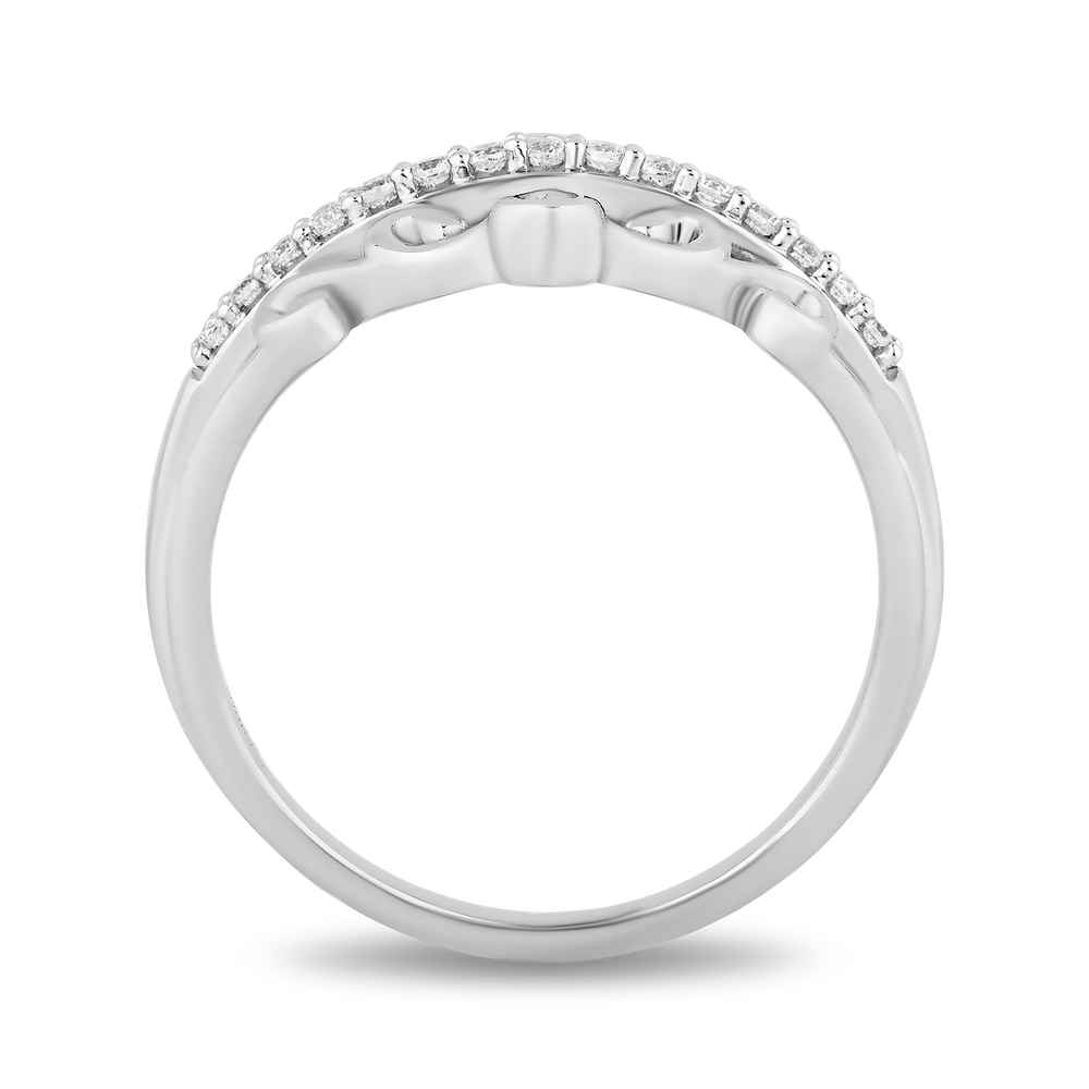 Hallmarkfinejewelry Touch of Lace Ring in Sterling Silver with Diamonds