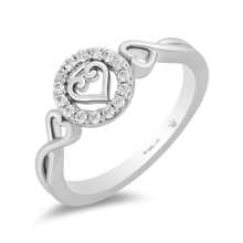 Load image into Gallery viewer, Hallmarkfinejewelry In Your Heart Ring in Sterling Silver with Diamonds
