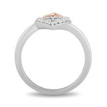 Load image into Gallery viewer, Hallmarkfinejewelry Heart And Soul Ring in Sterling Silver and 14K Rose Gold with Diamonds
