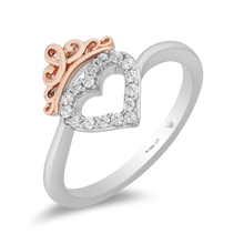 Load image into Gallery viewer, Hallmarkfinejewelry Heart And Soul Ring in Sterling Silver and 14K Rose Gold with Diamonds
