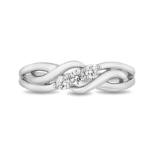 Load image into Gallery viewer, Hallmarkfinejewelry Eternal Connection Promise Ring in Sterling Silver with Diamonds
