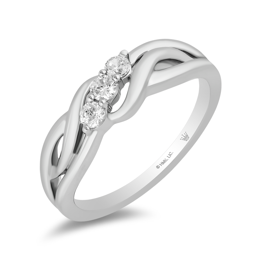 Hallmarkfinejewelry Eternal Connection Promise Ring in Sterling Silver with Diamonds