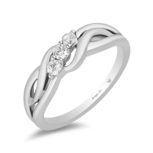Load image into Gallery viewer, Hallmarkfinejewelry Eternal Connection Promise Ring in Sterling Silver with Diamonds
