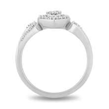 Load image into Gallery viewer, Hallmarkfinejewelry Heart’s Desire Promise Ring in Sterling Silver with Diamonds
