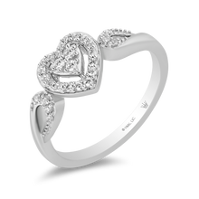 Load image into Gallery viewer, Hallmarkfinejewelry Heart’s Desire Promise Ring in Sterling Silver with Diamonds
