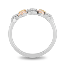 Load image into Gallery viewer, Hallmarkfinejewelry Starry Night Ring in Sterling Silver and 14K Yellow and Rose Gold with Diamonds
