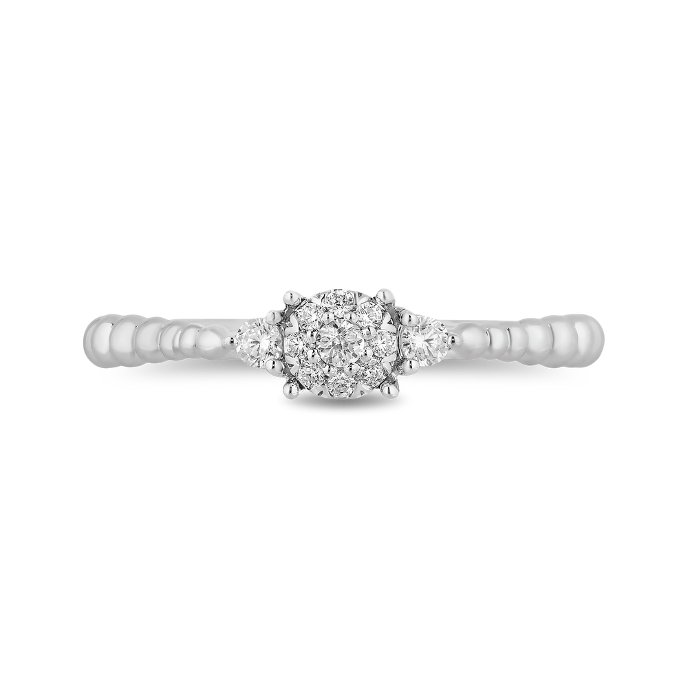 Hallmarkfinejewelry Trio Promise Ring in Sterling Silver