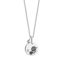 Load image into Gallery viewer, Hallmarkfinejewelry April Flower of the Month Pendant in Sterling Silver with White Topaz and Diamond Accent
