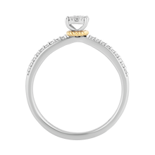 Load image into Gallery viewer, Hallmarkfinejewelry Eternity Promise Ring in Sterling Silver and 14K Yellow Gold
