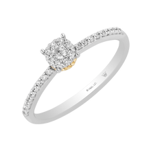 Load image into Gallery viewer, Hallmarkfinejewelry Eternity Promise Ring in Sterling Silver and 14K Yellow Gold
