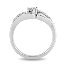 Load image into Gallery viewer, Hallmarkfinejewelry Melted Heart Diamond Promise Ring in Sterling Silver
