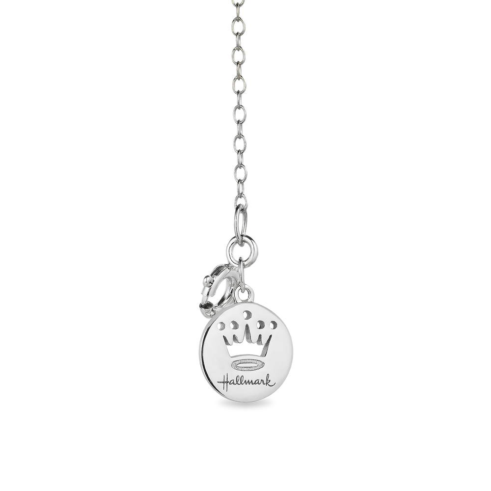 Hallmarkfinejewelry Lovebird Necklace in Sterling Silver & 14K Rose Gold with Diamonds