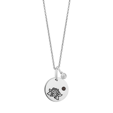 Load image into Gallery viewer, Hallmarkfinejewelry June Flower of the Month Pendant in Sterling Silver with Smoky Quartz and Diamond Accent
