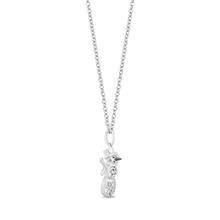 Load image into Gallery viewer, Hallmarkfinejewelry Swirling Snowman Pendant in Sterling Silver with Diamond Accent
