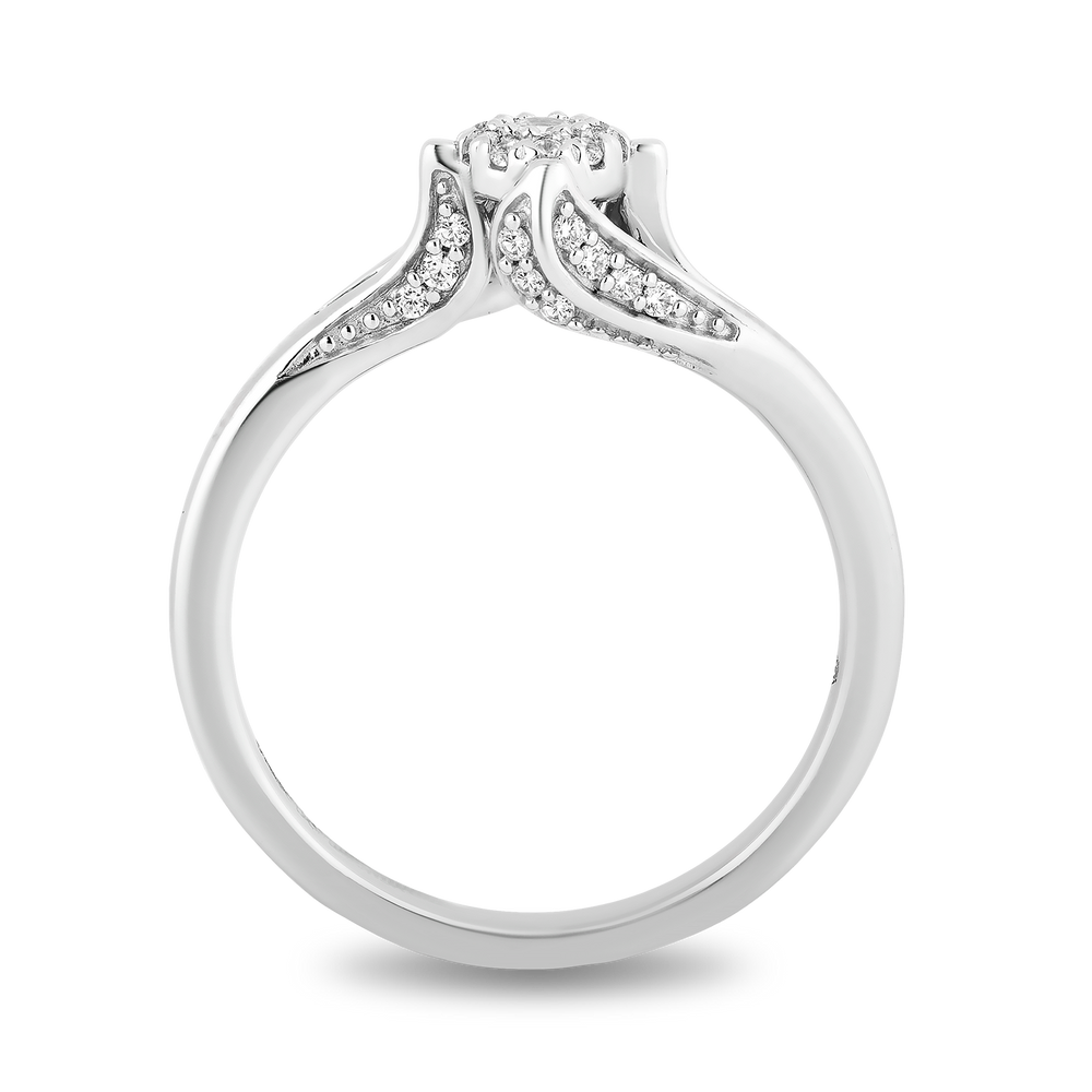 Hallmarkfinejewelry Minimalist Diamond Promise Ring in Sterling Silver