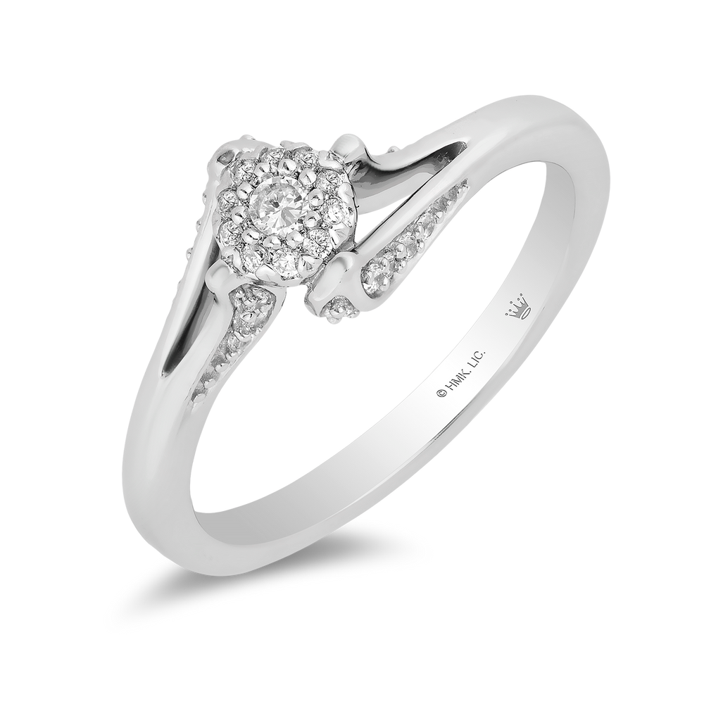 Hallmarkfinejewelry Minimalist Diamond Promise Ring in Sterling Silver
